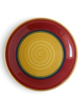 Royal Norfolk Mambo 10.5” Dinner Plate Colorful Red Yellow Stoneware Replacement